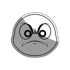 Angry cartoon face icon vector illustration graphic design