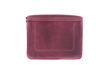 Leather bag on a white background, isolated