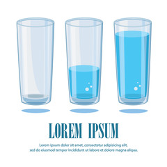
Glass with Milk isolated vector illustration on white background.