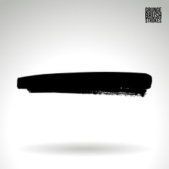 Brush stroke and texture. Grunge vector abstract hand - painted element. Underline and border.