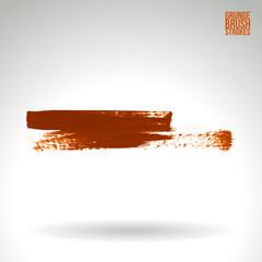 Brush stroke and texture. Grunge vector abstract hand - painted element. Underline and border.