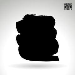 Brush stroke and texture. Grunge vector abstract hand - painted element. Underline and border.