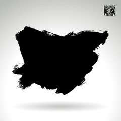 Brush stroke and texture. Grunge vector abstract hand - painted element. Underline and border.