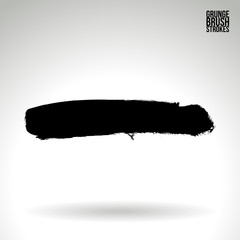 Brush stroke and texture. Grunge vector abstract hand - painted element. Underline and border.