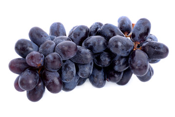 Purple grape bunches  isolated on white background
