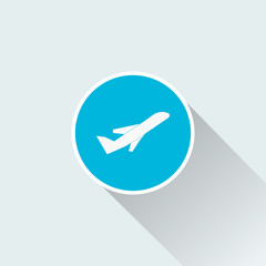 Flat plane icon