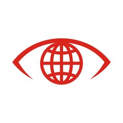 Globe eye logo vector