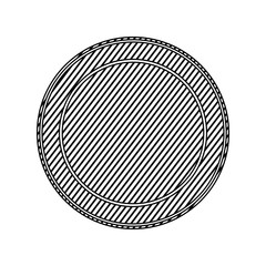 contour round symbol icon, vector illustration design