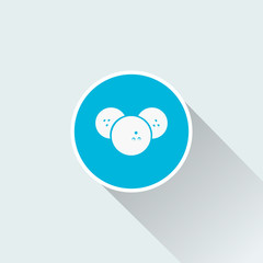 flat bowling round icon