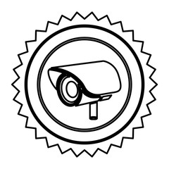 emblem video camera exterior icon, vector illustration design