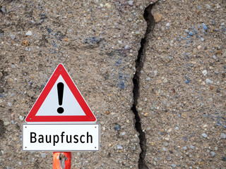 Schild Baupfusch