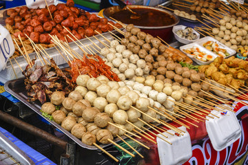 Grilled Thai sausages, Street Food
