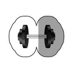 black weight gym tool icon, vector illustration image