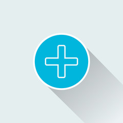 Obraz premium flat cross icon