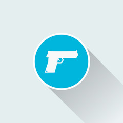 Fototapeta premium flat gun icon