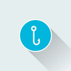 flat fishing hook icon