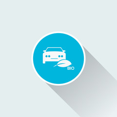 flat eco car icon