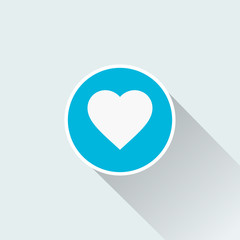 flat heart icon. love sign