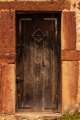 Ancient wooden door