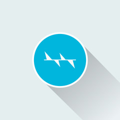 flat barbed wire icon