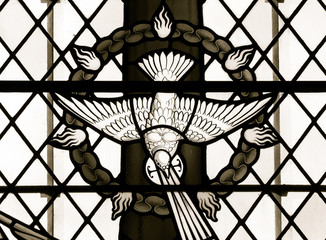 Stained Glass in Worcester Cathedral - The Goodman Window close up N