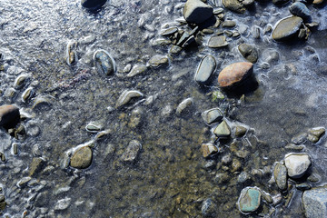 texture stone water ice pebbles