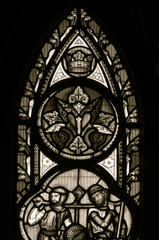 Stained Glass in Worcester Cathedral - The Unett Window close up M