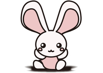 The stuffed toy of the rabbit