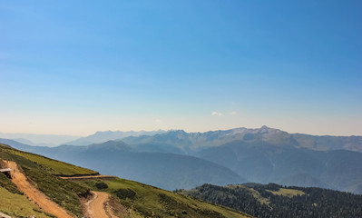 View of the Caucasus Mountains, Rosa Khutor, Sochi, Russia, 2014