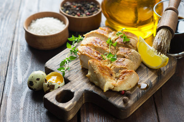 Chicken breast in marinade