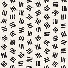 Vector Seamless Pattern. Abstract Background With Scattered Geometric Shapes.