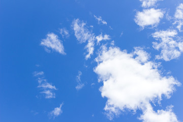 Fototapeta premium Blue sky with beautiful clouds. Good weather