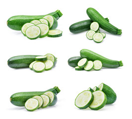 zucchini isolated on white background