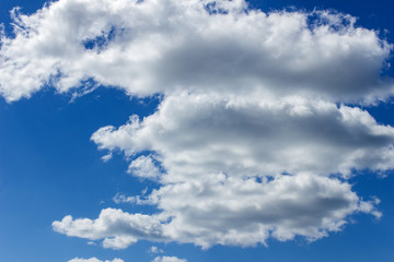 Naklejka na ściany i meble Blue sky with beautiful clouds. Good weather
