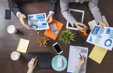Business People Working on an Office Desk
