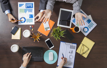 Business People Working on an Office Desk