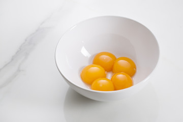 Egg yolk in bowl