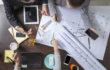 Business People Working on an Office Desk