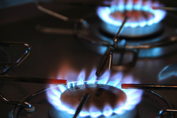 zwei Gasflammen