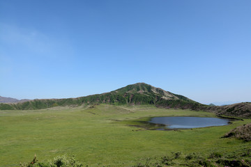 阿蘇山と草千里ヶ浜