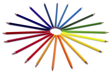 Colored pencil isolated