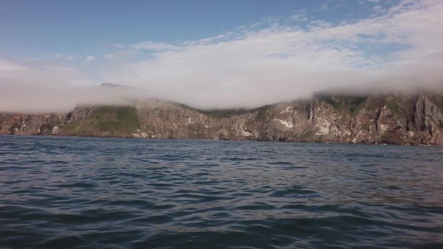 South-eastern coast of Kamchatka peninsula is washed by waters of Pacific Ocean stock footage video