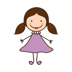 happy woman cartoon icon, vector illustration design