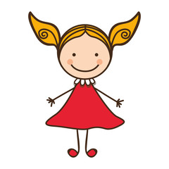 happy woman cartoon icon, vector illustration design