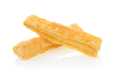 Pie or bread Sticks on white background