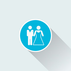 flat bride and groom icon