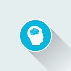 flat brain icon