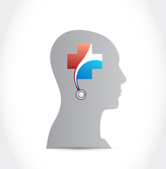 health care in mind concept illustration