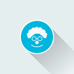 flat clown icon