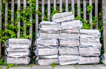 newspaper stack